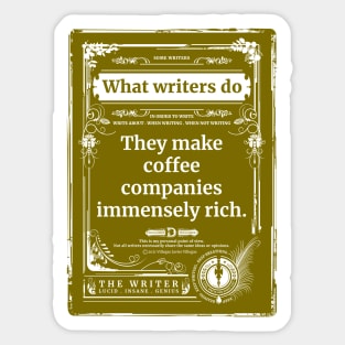 Writers and coffee Sticker